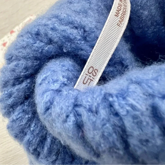 FREE PEOPLE ❄️ Dreamland‎ Blue Waffle Knit Beanie • NWT - Picture 4 of 7